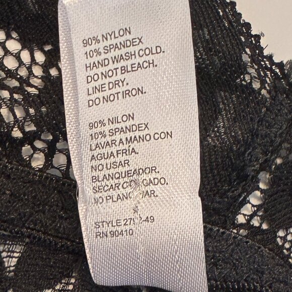 Marilyn Monroe Sheer Lace Bodysuit Size M Black Padded Goth Witchy Dark Romance - Picture 6 of 9